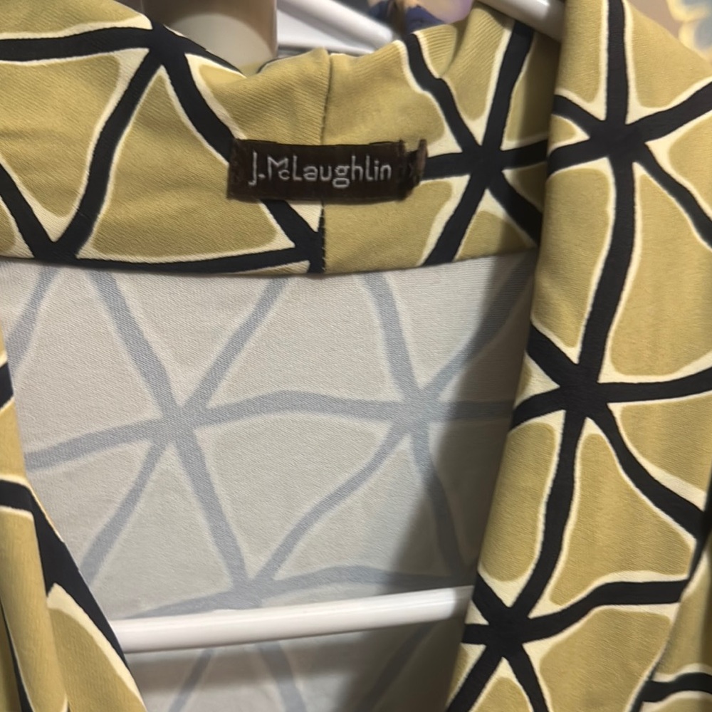 J.McLaughlin Yellow Geometric Blazer